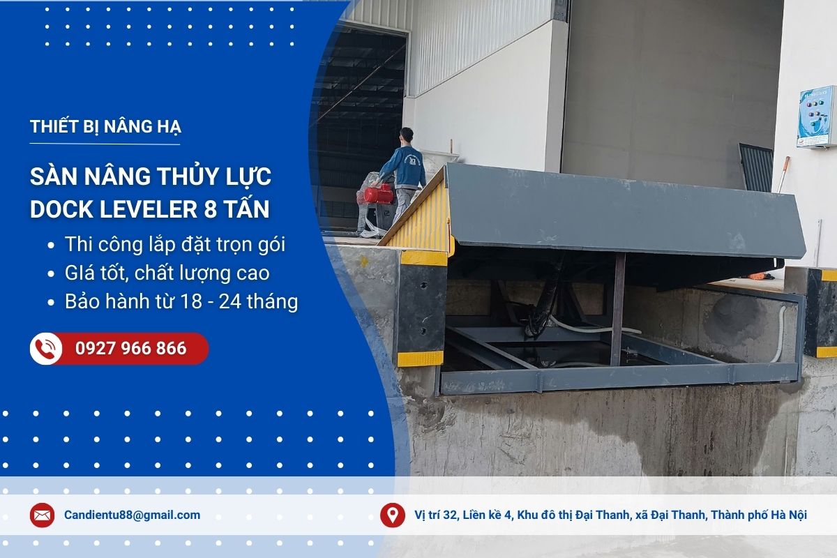 Dock Leveler - Sàn nâng hạ thủy lực 8 tấn