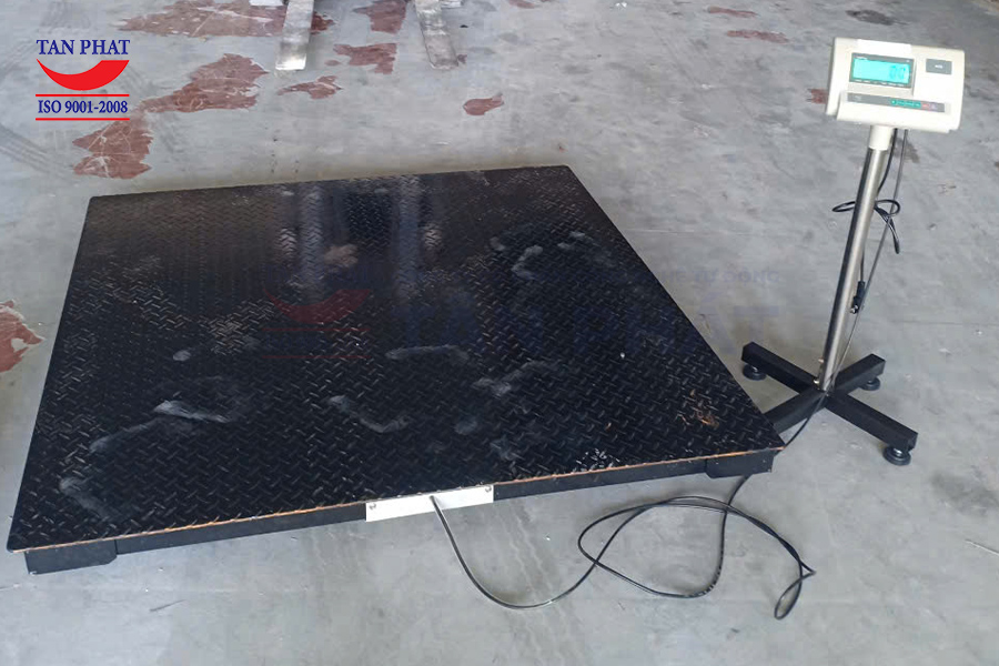 Cân sàn điện tử 500kg kích thước 1mx1m sử dụng đầu hiển thị cân A12 Yaohua