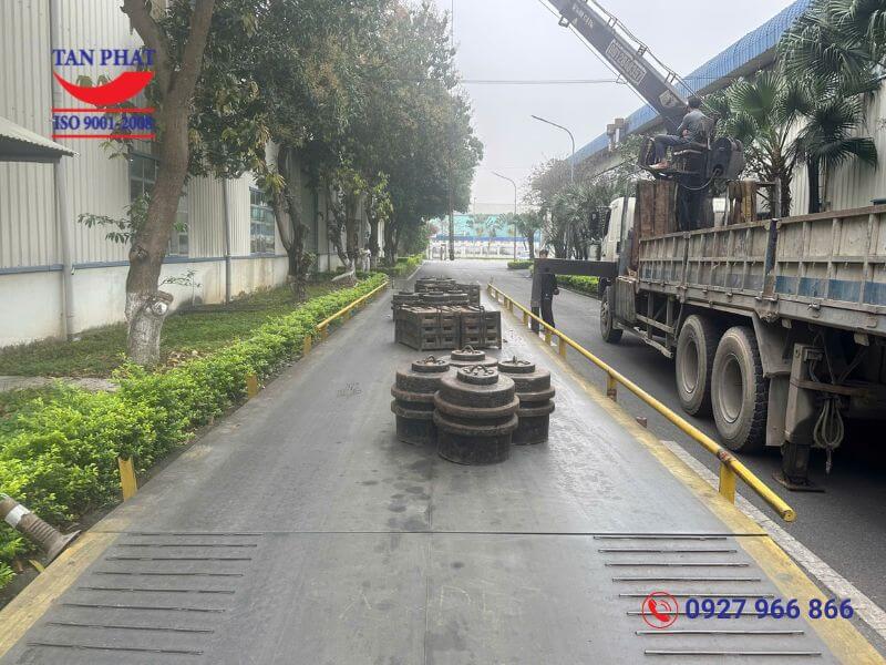 Kiểm định cân ô tô điện tử 80 tấn tại Hải Phòng