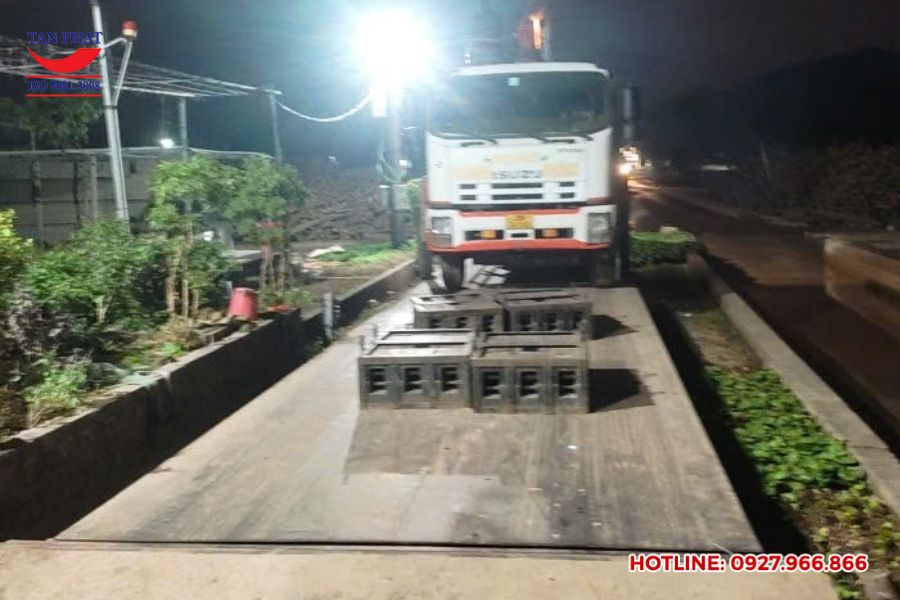 Kiểm định trạm cân ô tô điện tử 120 tấn tại Lục Nam, Bắc Giang