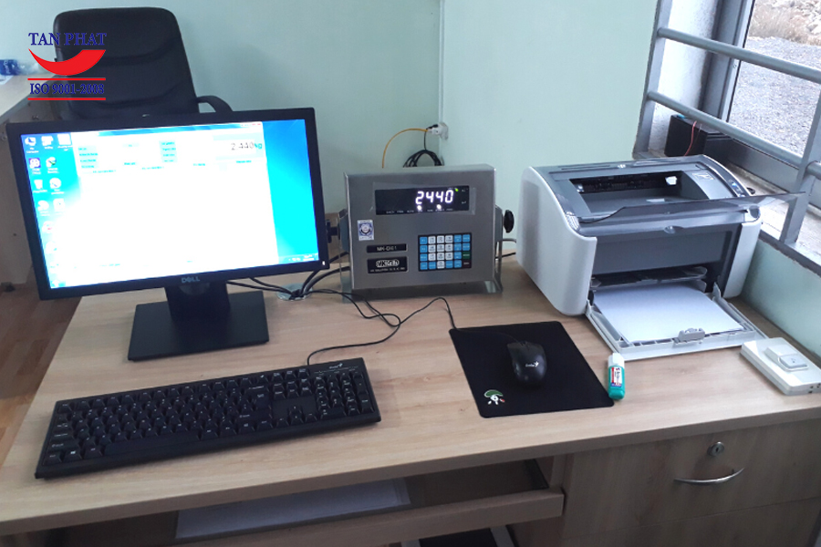 Mẫu nhà điều hành trạm cân điện tử 40 tấn 12x3m