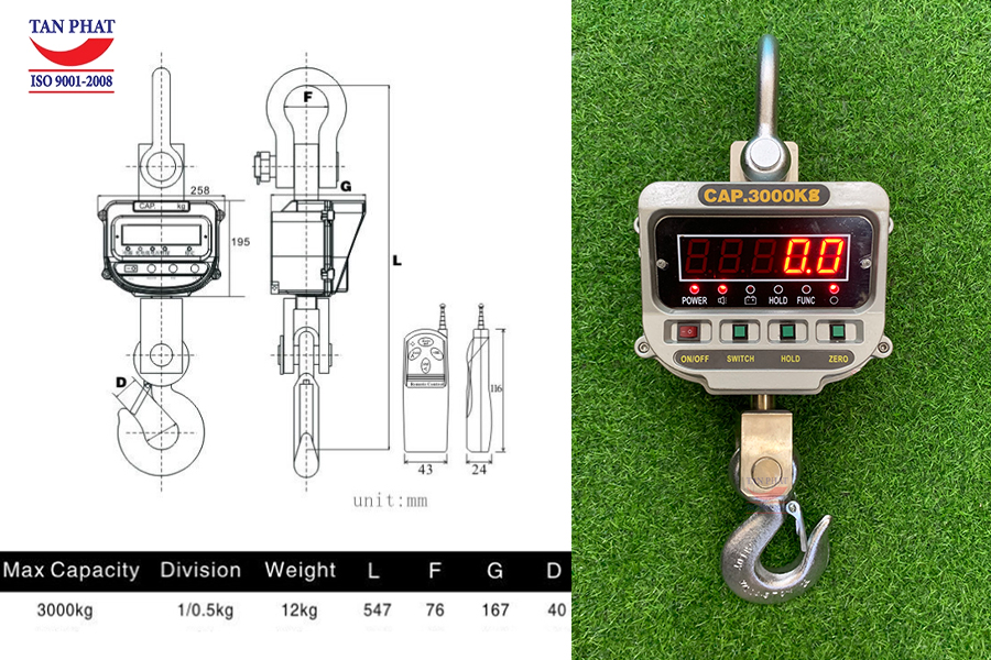 OCS-XZ-3T (Cân móc treo chất lượng cao)