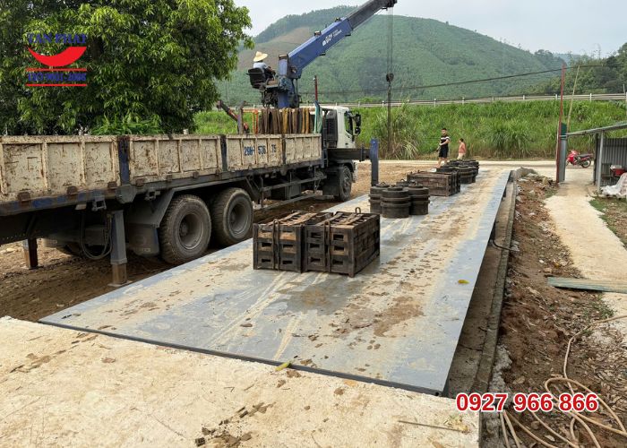 Trạm cân điện tử 120 tấn lắp tại Lào Cai