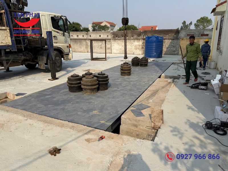Trạm cân điện tử 80 tấn lắp đặt tại Ninh Bình