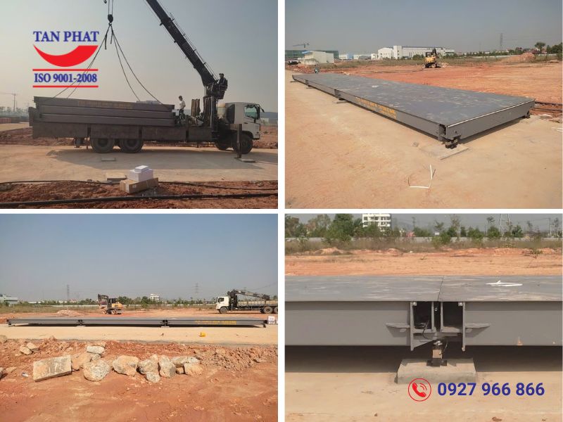 Quá trình thi công lắp đặt trạm cân tại Thái Nguyên