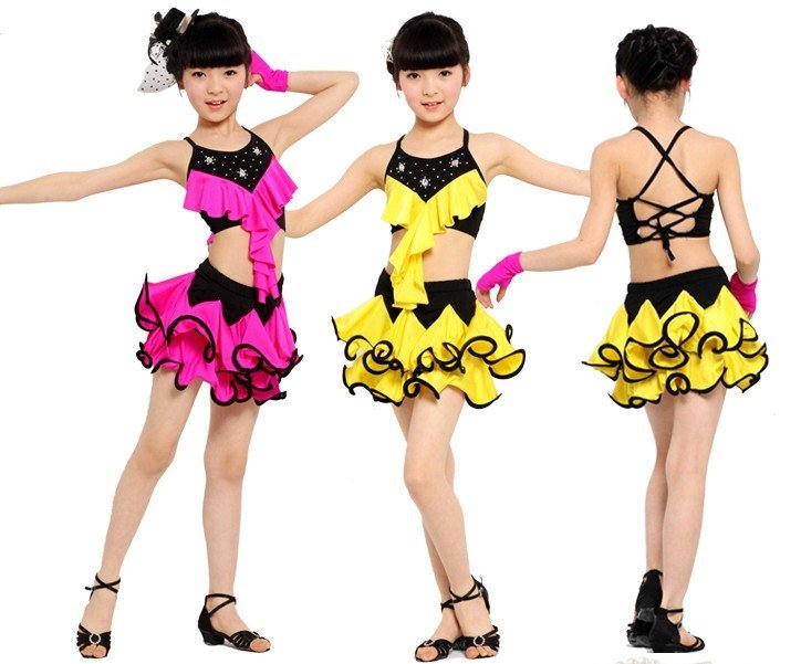 Trang phục Latin mới cho trẻ em nữ váy nhảy tua rua nữ mùa xuân và