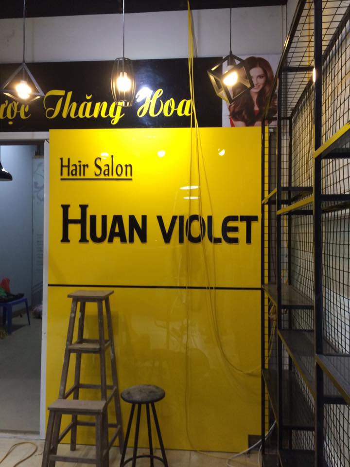 Làm biển quảng cáo, trang trí cửa tiệm ( salon ) tóc - quảng cáo tam anh