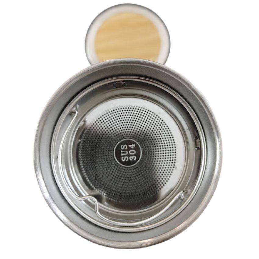 Khay đục lỗ inox 304 Bình giữ nhiệt inox vỏ tre có tác dụng pha tra