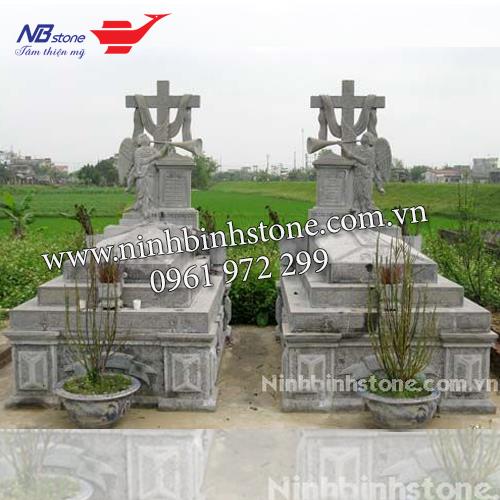 Mẫu Mộ Công Giáo Bằng Đá NBCG09