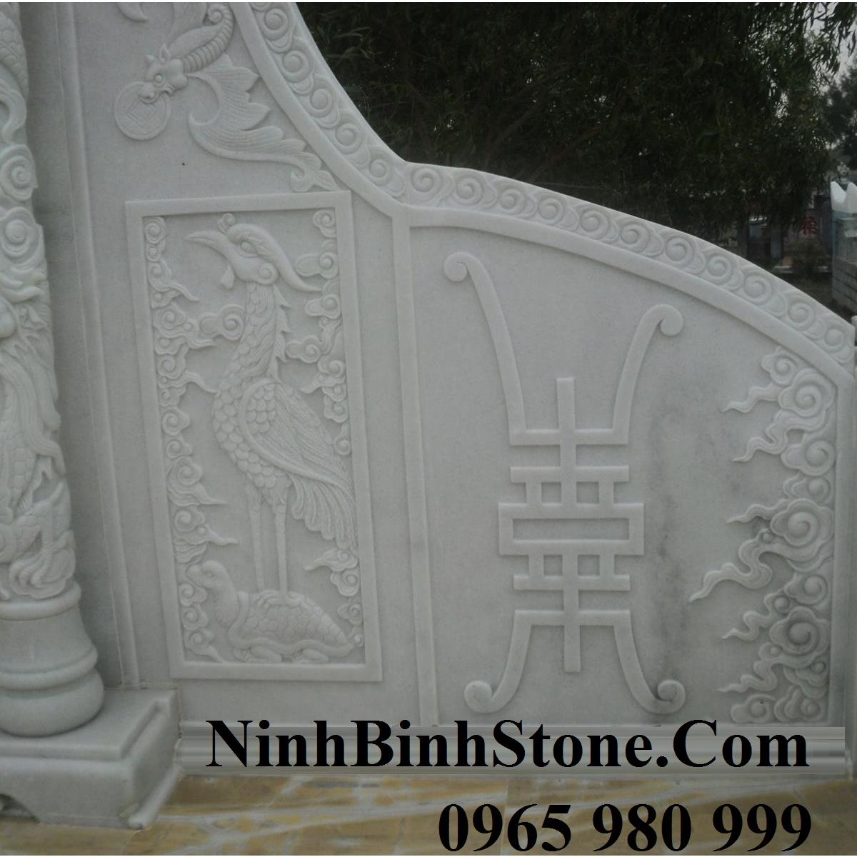 Lăng mộ đá trắng đẹp NBS1015