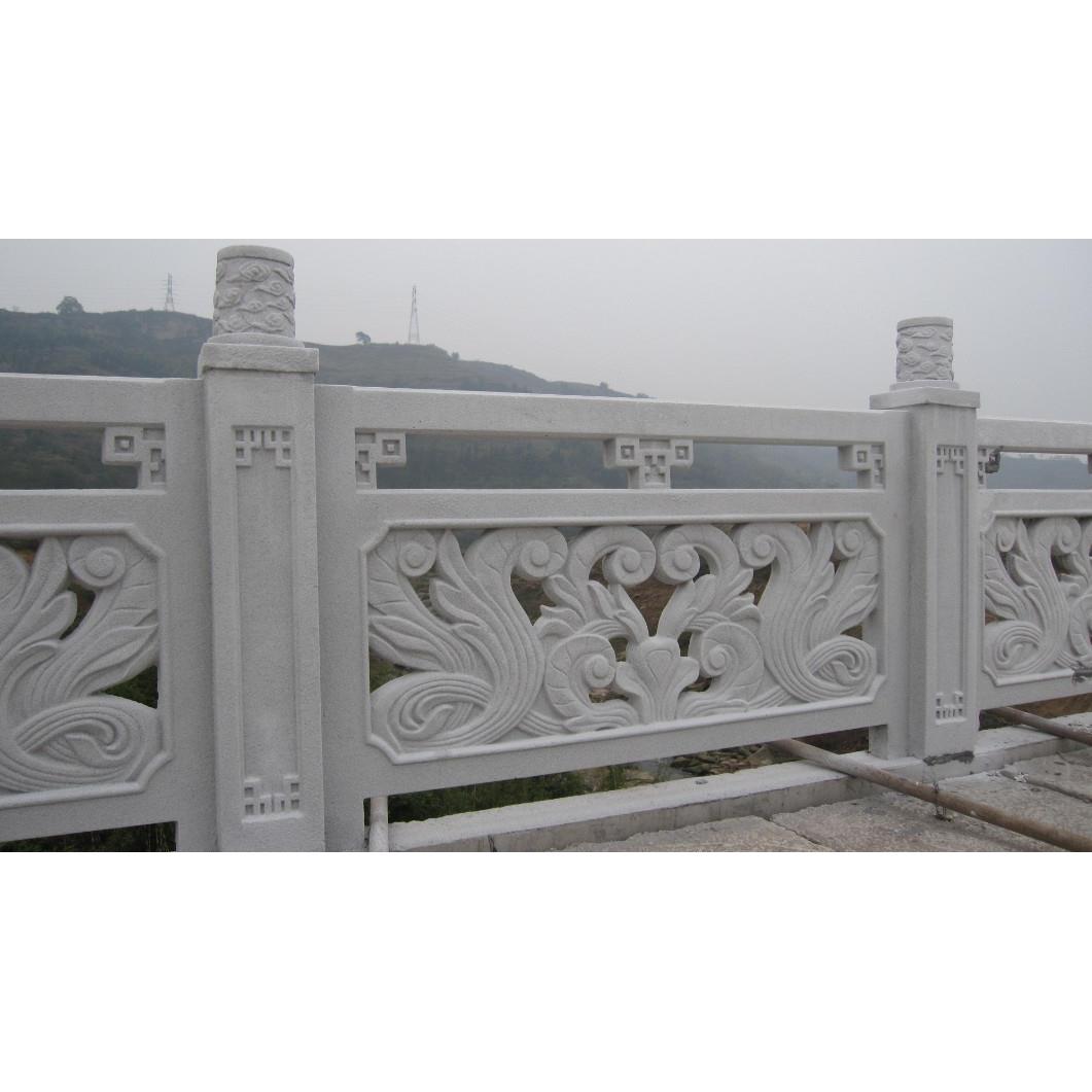 Lan can tường rào bằng đá trắng