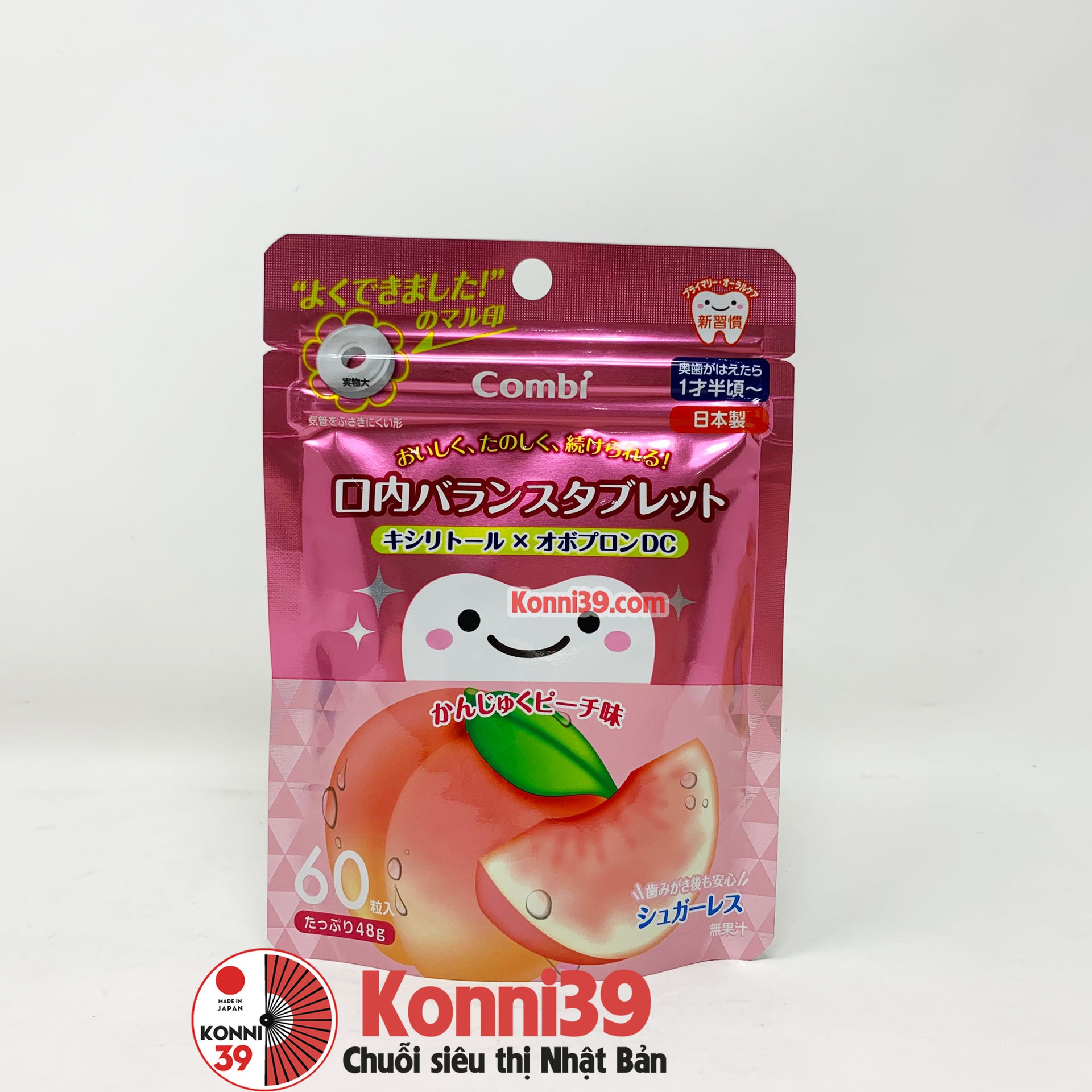 keo-ngam-chong-sau-rang-combi-teteo-cho-be-1-5t-goi-60-vien-dao