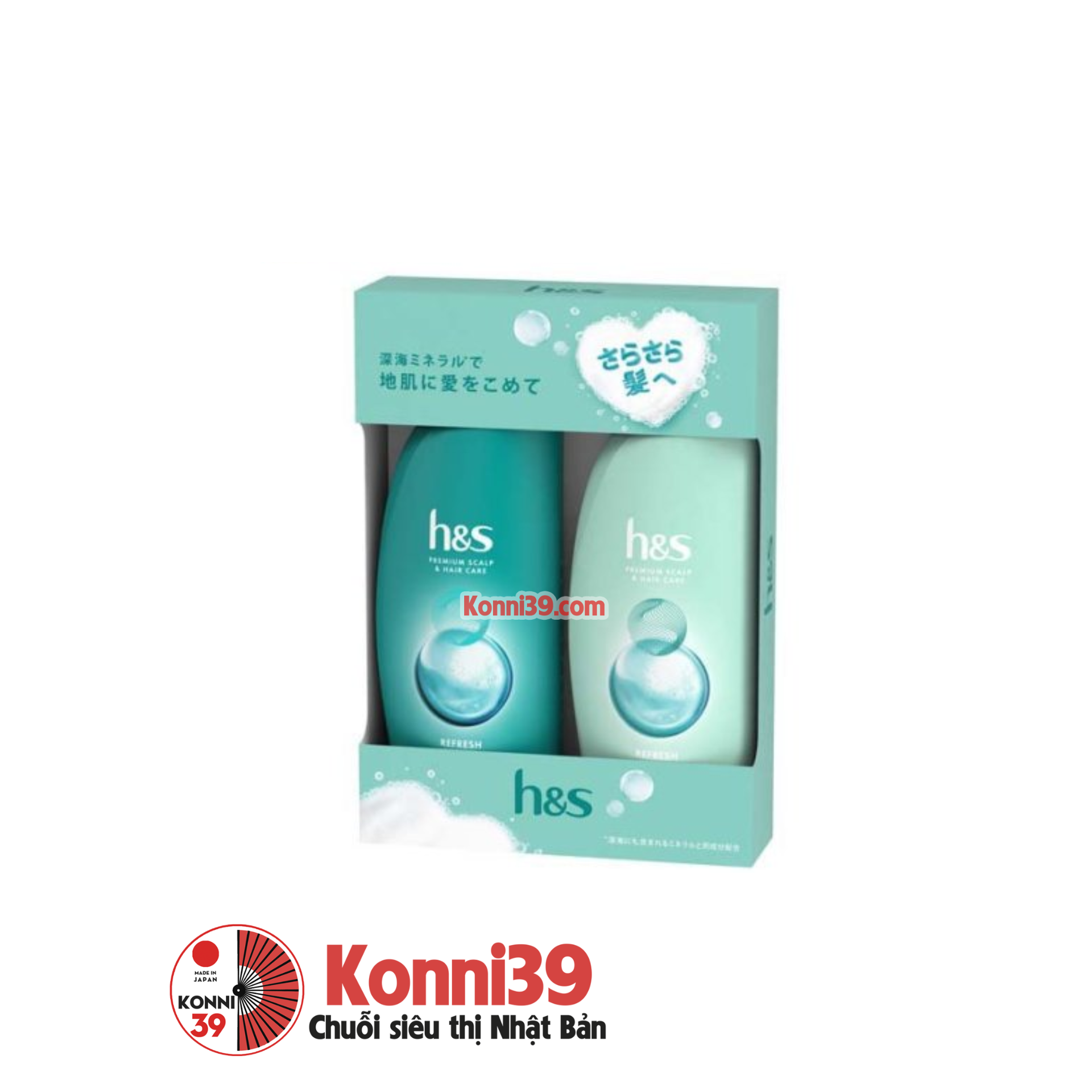 dau-goi-xa-hs-premium-set-2-x-370ml-xanh-la-bac-ha