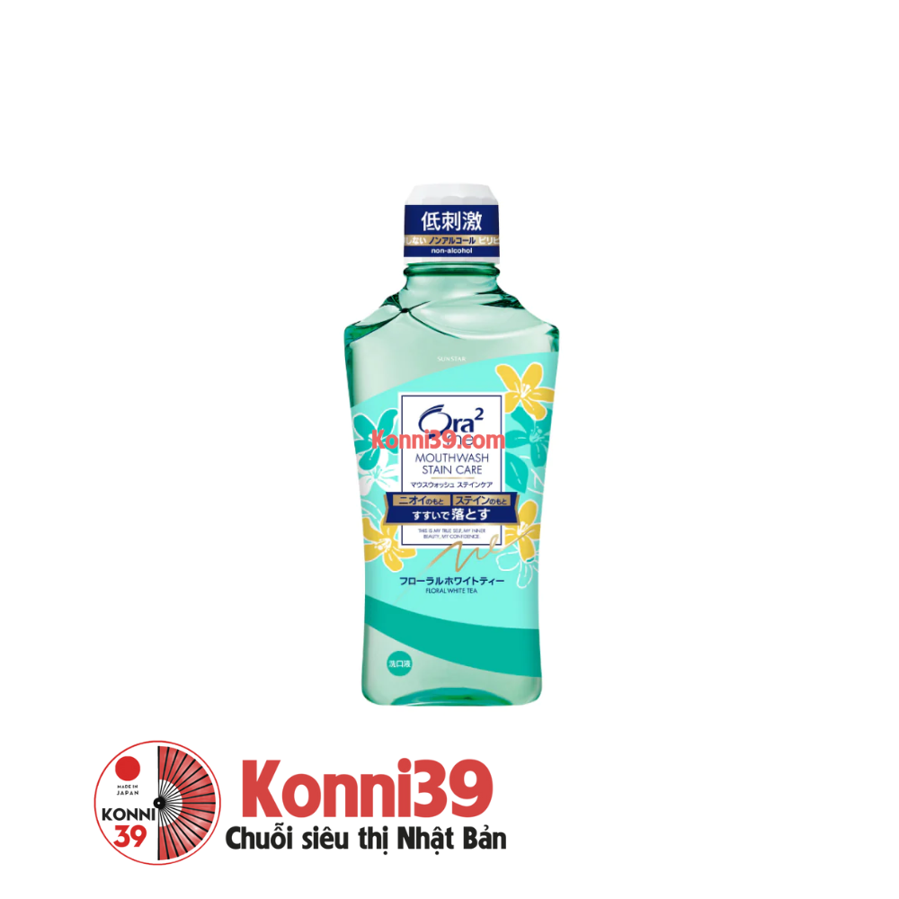 nuoc-suc-mieng-ora2-sunstar-chai-460ml-vi-bac-ha-tra-xanh-noi-dia-nhat-ban-49016