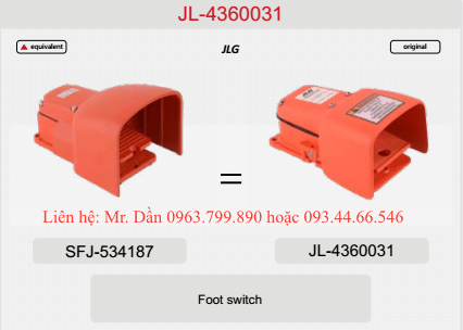 Bàn đạp xe nâng người JLG