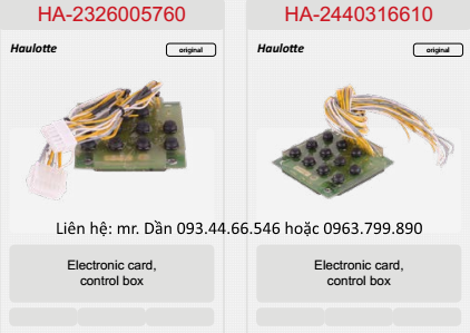 BẢNG MẠCH ĐIỀU KHIỂN XE NÂNG NGƯỜI HAULOTTE
