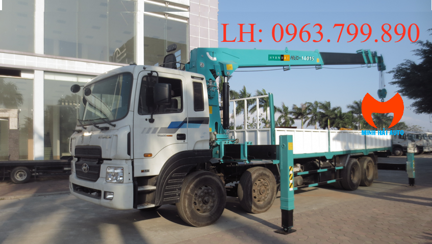 xe tải gắn cẩu tự hành 14 tấn