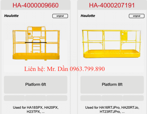 Giỏ xe nâng người haulotte