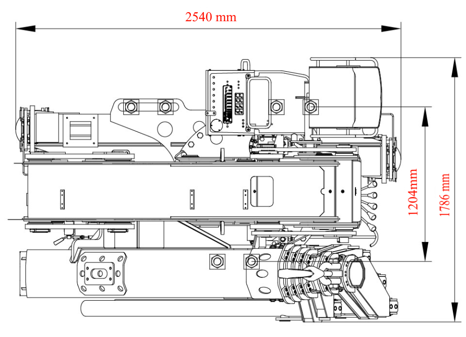 Kích thước cẩu gập 33 tấn GSQZ660