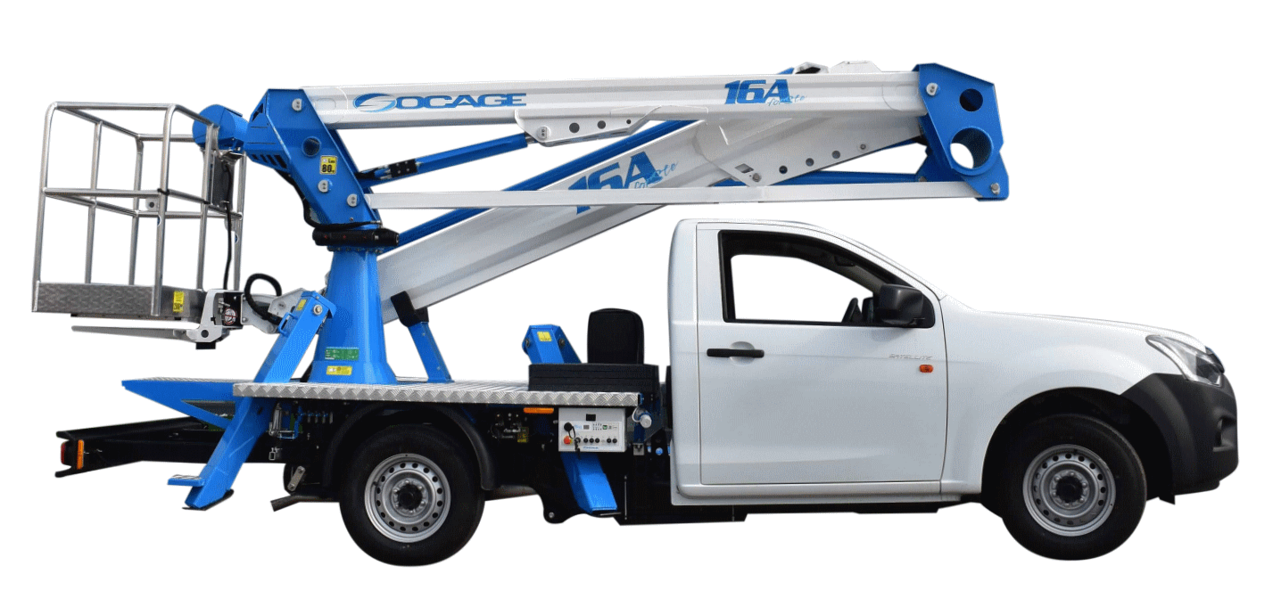Xe bán tải gắn thang nâng người sửa chữa điện