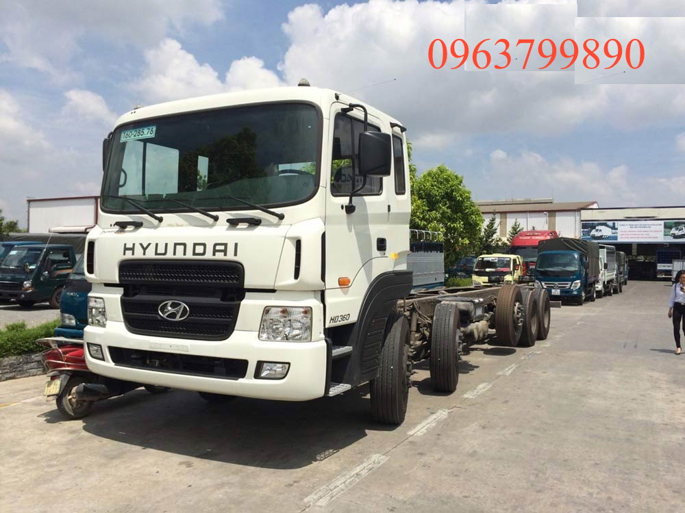 Xe huyndai HD360 gắn cẩu tự hành huyndai 12 tấn