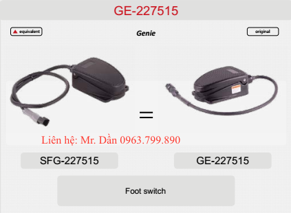 Bàn đạp chân xe nâng genie Z135/70RT, ZX135/70RT, S105, S125