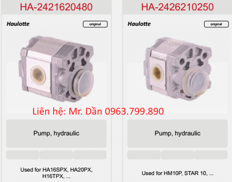 Bán bơm thủy lực xe nâng người Haulotte HA16SPX HA20PX HA16TPX HM10P STAR 10