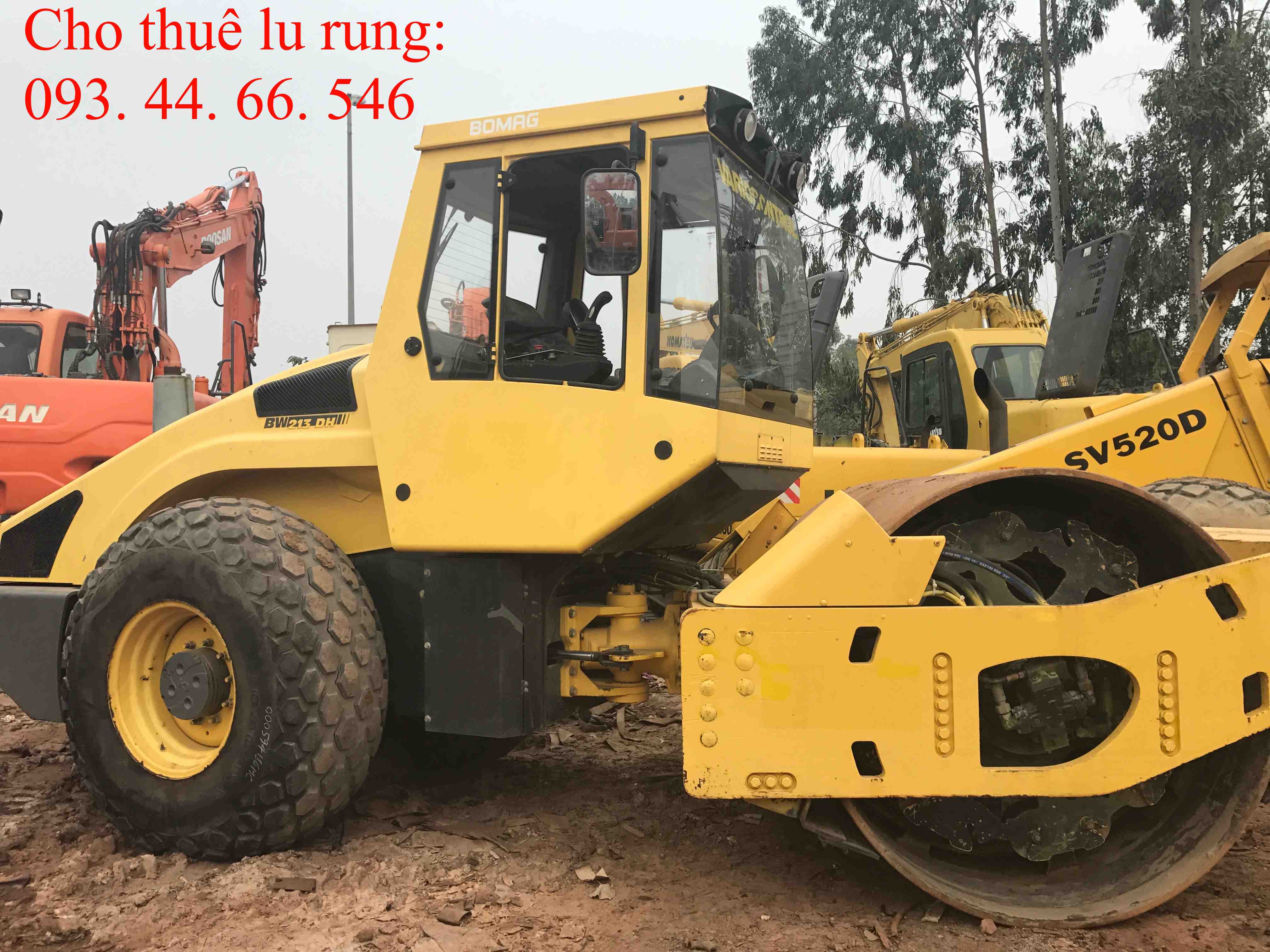 Cho thuê lu rung bomag 213DH lực rung 30 tấn