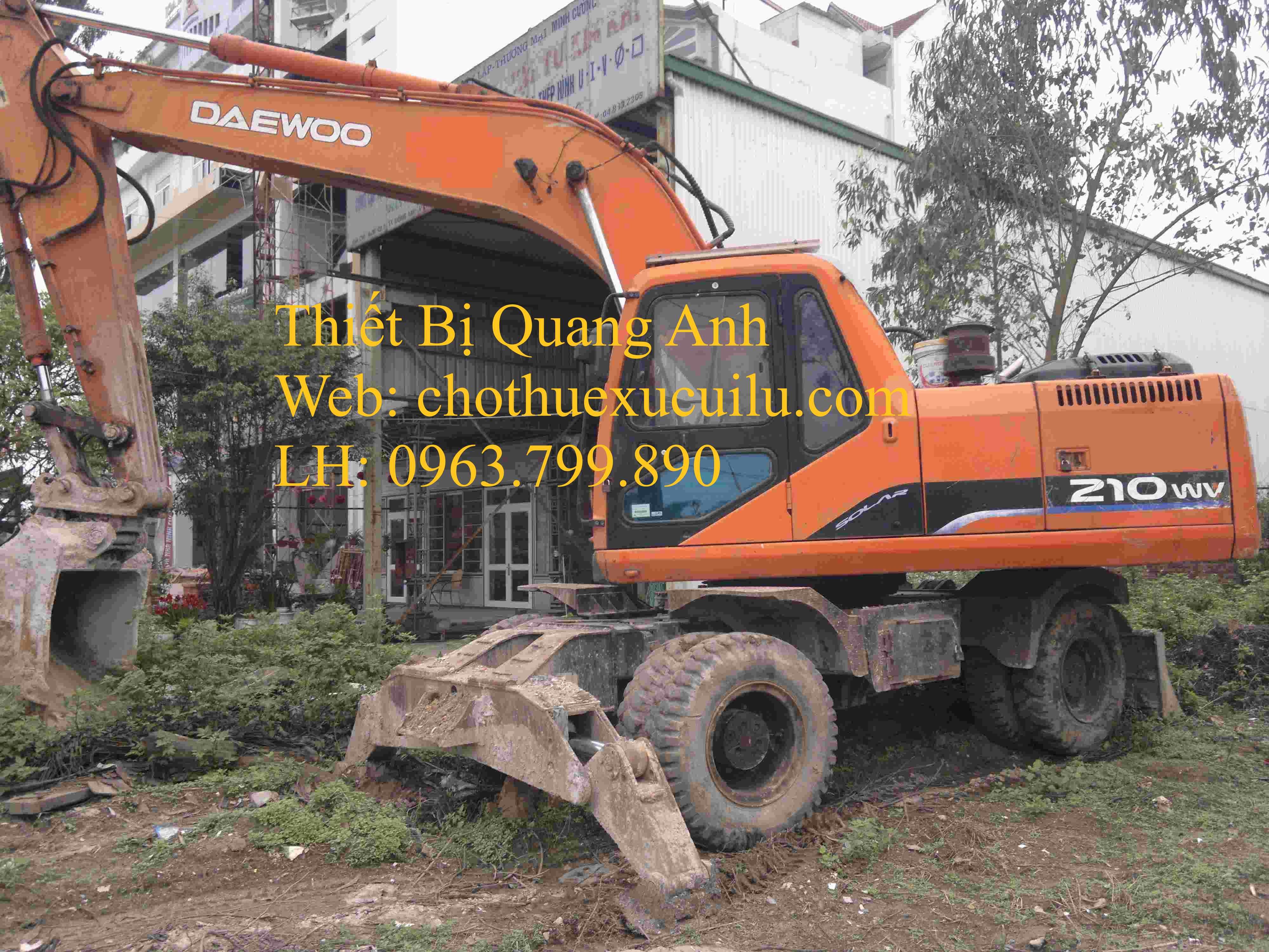 Cho thuê máy xúc đào bánh lốp daewoo 210wv Cho Thuê Máy Xúc Đào Bánh Lốp Daewoo 210Wv