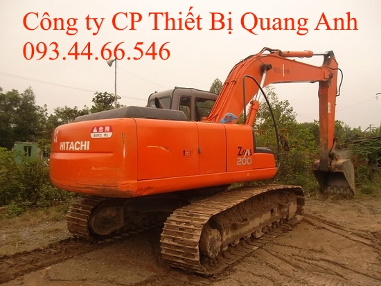 CHO THUÊ MÁY XÚC ĐÀO HITACHI ZAXIS 200 GẦU 0.8 M3