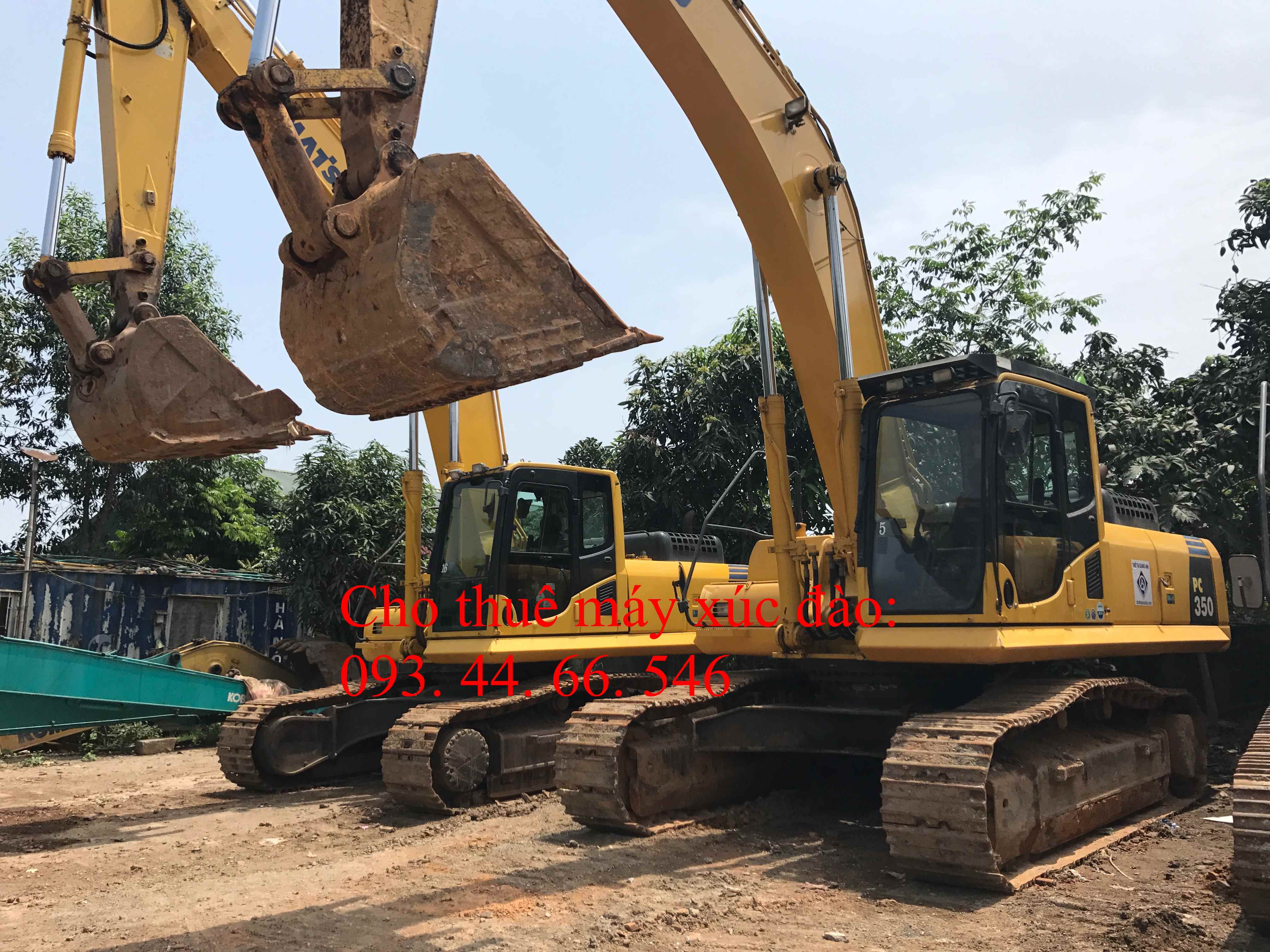 Cho thuê máy xúc đào bánh xích Komatsu PC 350 - 8