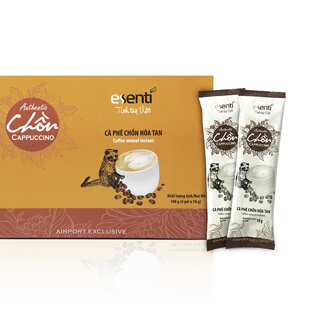 Authentic Weasel Coffee Capuchino - 6 gói x 18gr | Cafe Chồn Authentic Weasel Coffee Capuchino - 6 gói x 18gr | Cafe Chồn