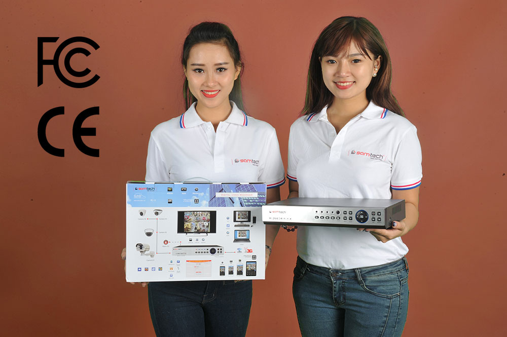 Camera và đầu ghi Samtech có chứng nhận đạt chuẩn CE và FCC