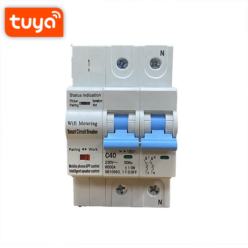 Aptomat Cầu Dao Tổng Điều Khiển Qua Wifi -Tuya 40A