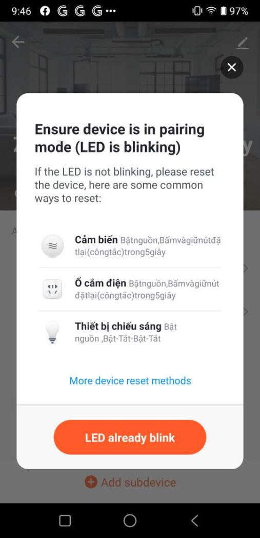 Cài đặt thiết bị Tuya sử dụng sóng Zigbee