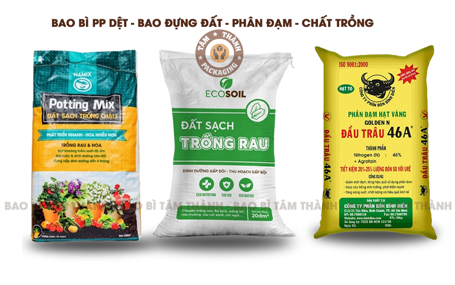 Giải pháp bao bì đa năng đựng Đất, Phân bón, Giá thể chất trồng bao bì PP dệt cho ngành nông nghiệp