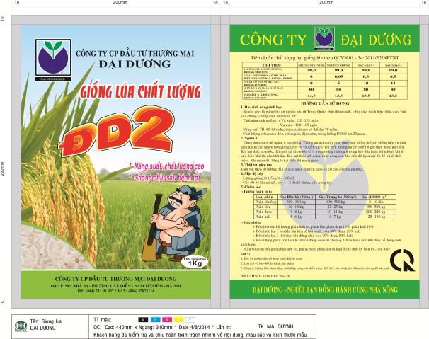 Túi Giống Lúa ĐD2
