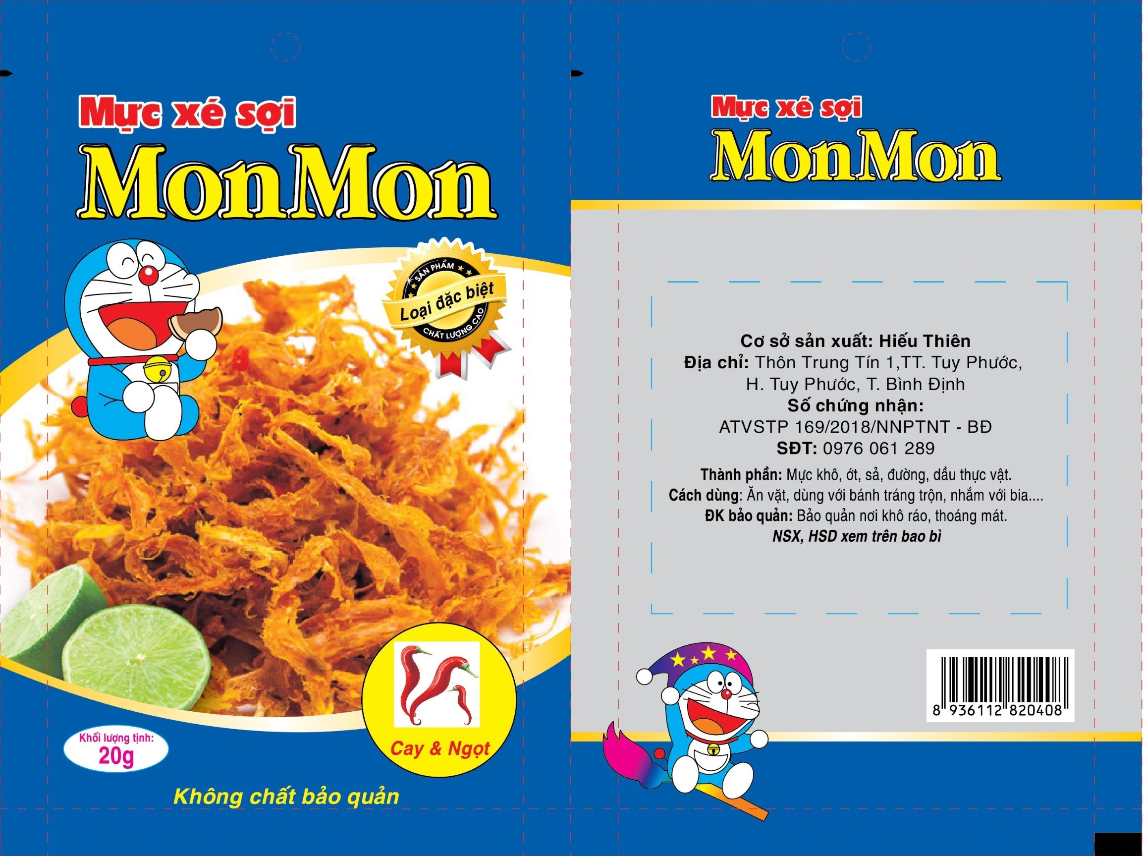 Túi Mực Xé Xợi Mon Mon