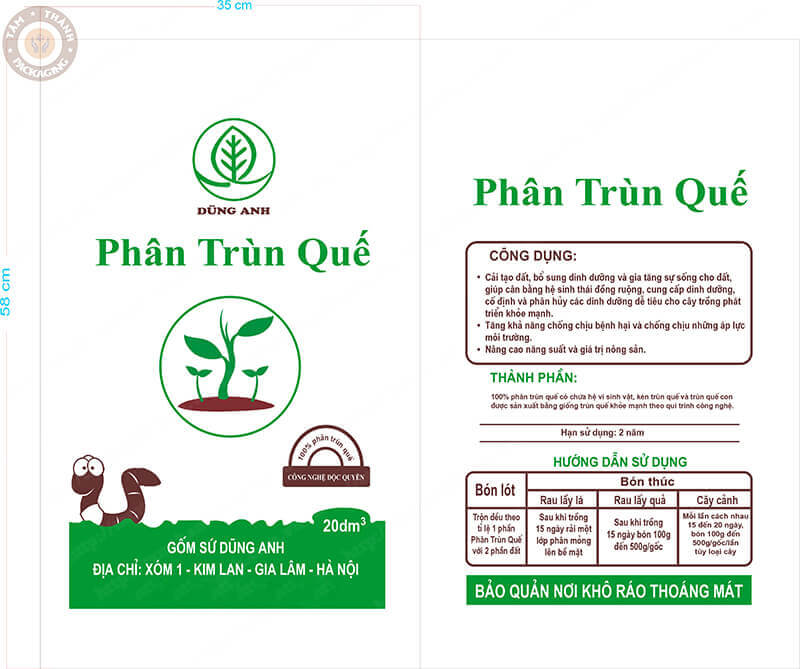 BAO BÌ PHÂN TRÙN QUẾ DŨNG ANH