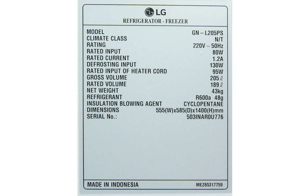 Tủ lạnh (205 lít)