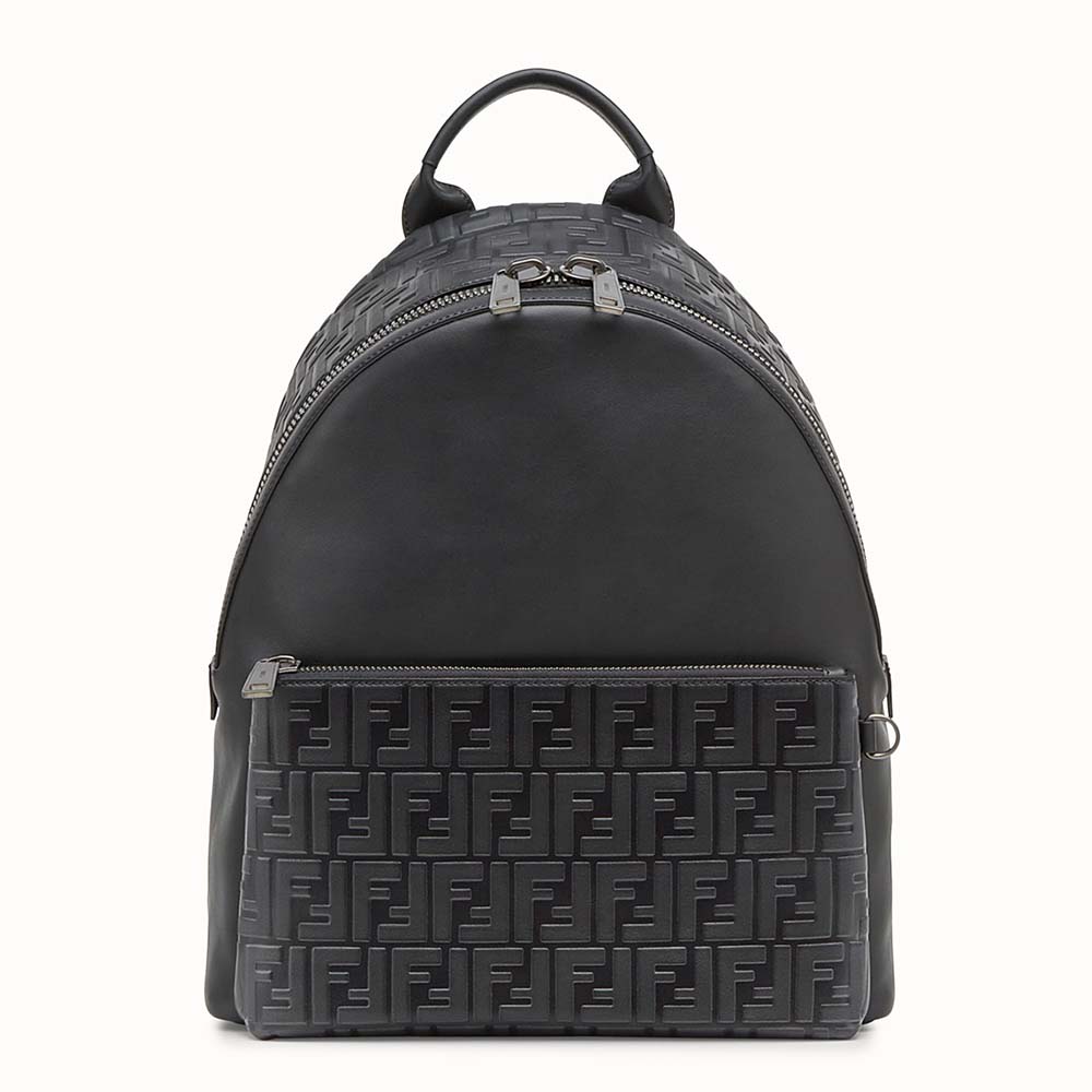BALO Fendi Black Leather Backpack