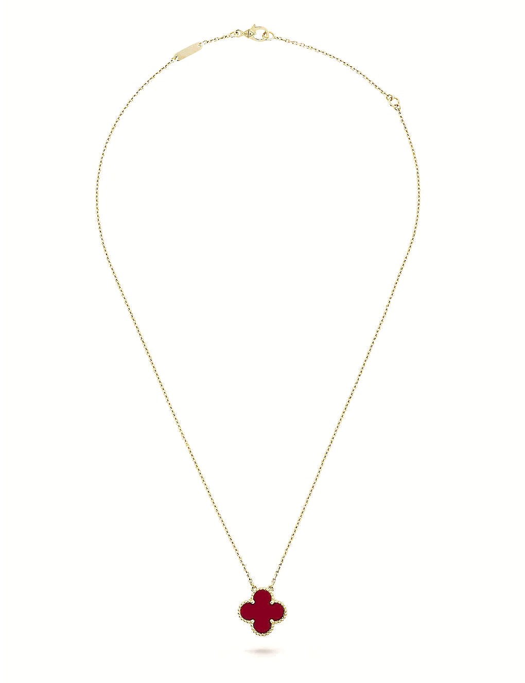 Dây chuyền VAN CLEEF & ARPELS Vintage Alhambra gold and carnelian pendant 18K GOLD
