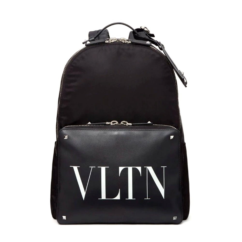 BALO Valentino Nylon Vltn Backpack with Leather Front Pocket