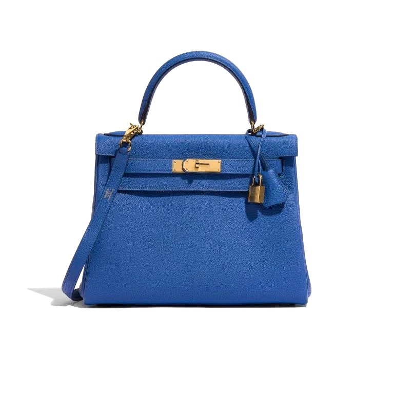 TÚI Hermès Kelly 28 Togo Bleu de France