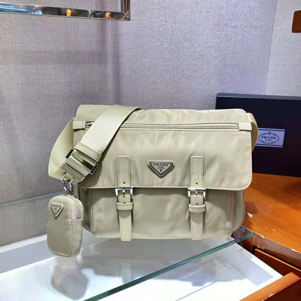 TÚI Prada Women Re-Nylon Shoulder Bag-Beige