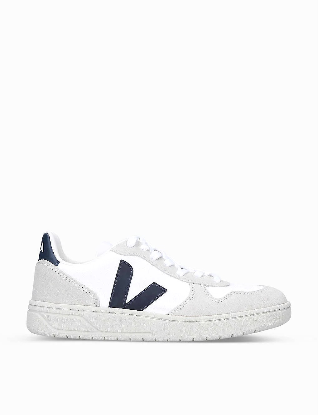 GIÀY VEJA V-10 logo-embroidered mesh low-top trainers