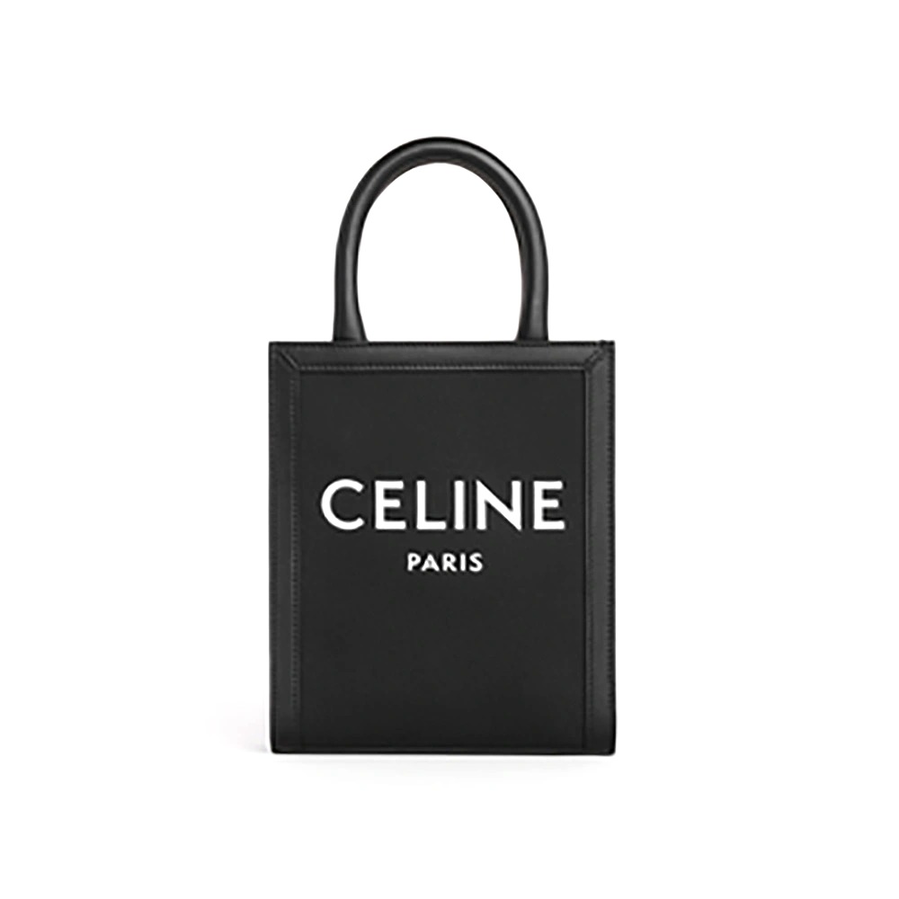 TÚI Celine Women Mini Vertical Cabas Celine in Textile with Celine Print and Calfskinite