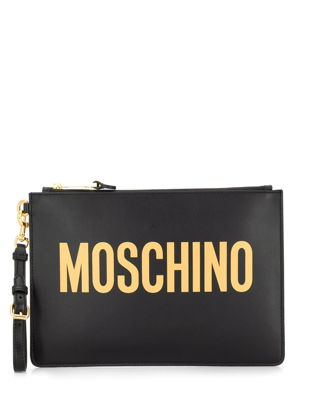 TÚI Moschino logo printed clutch bag