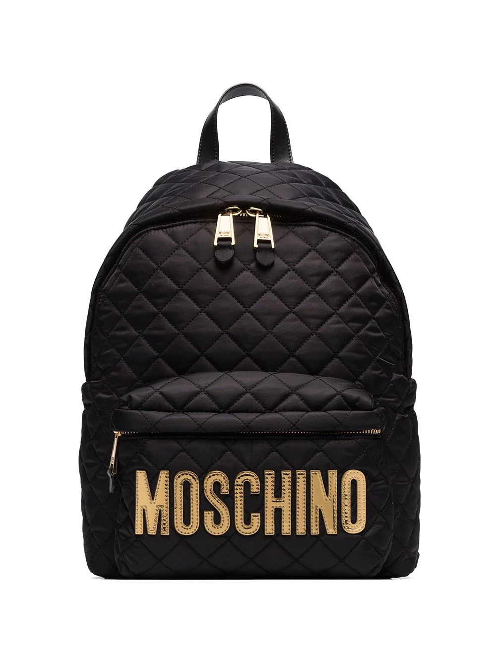 BALO Moschino quilted logo-plaque backpack