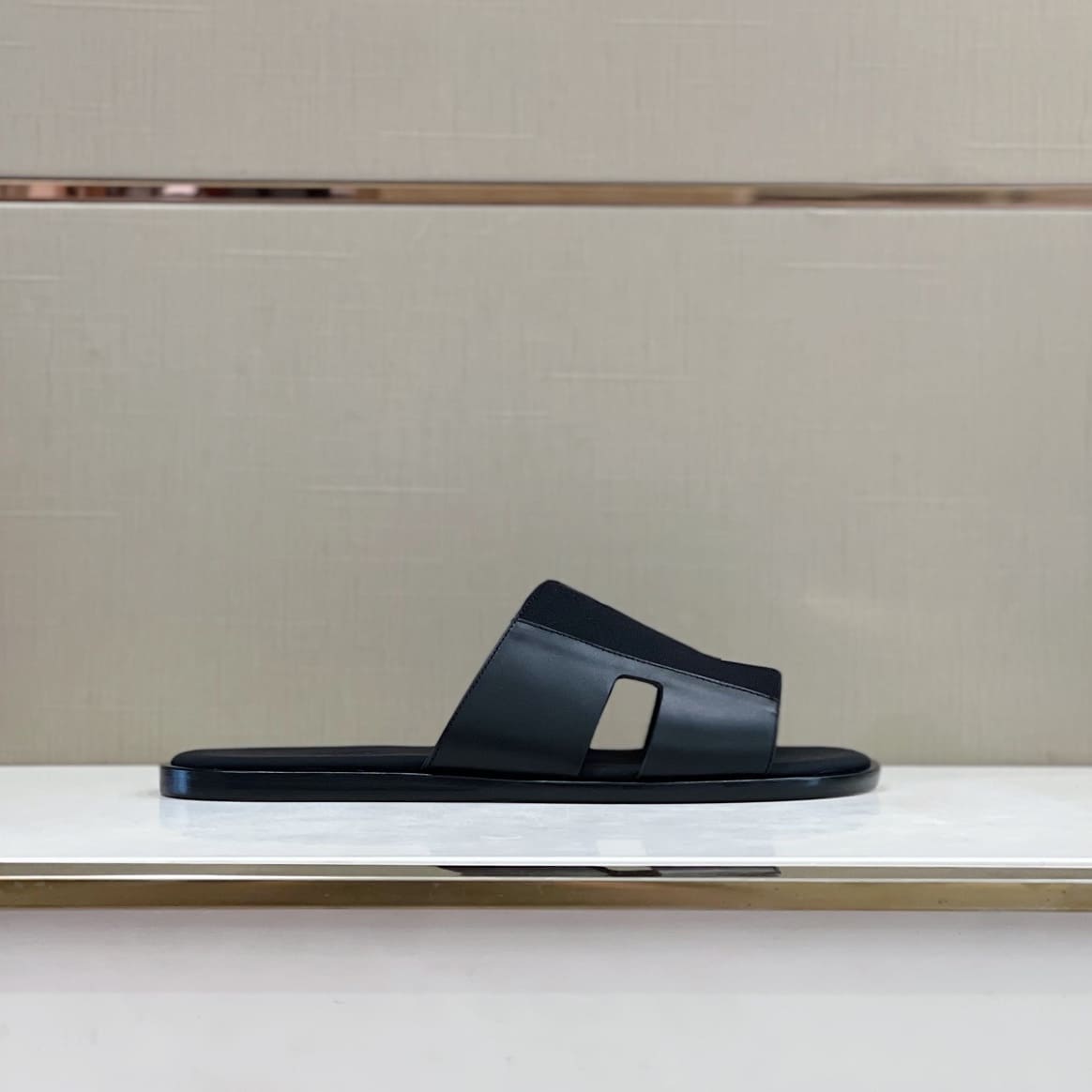 DÉP HERMES IZMIR BLACK H SANDAL AAA